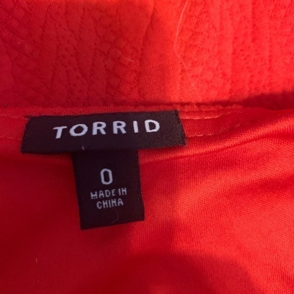 Torrid Red Textured Skater Dress - Picture 5 of 6